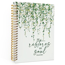 Wheatwin Christian Bible Spiral Notebook, Scripture Journal, Prayer Journal for Women Men, Sage Green School Office Supplies, Church Notes Notebook Gifts, Bible Notebooks for Note Taking 5.5x8.3