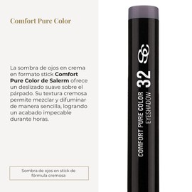 SALERM Lidschatten auf Stick, Comfort Pure Color Eyeshadow, Silver Blue, Creme, leicht zu verlängern, langlebig, hochpigmentierte Farbe