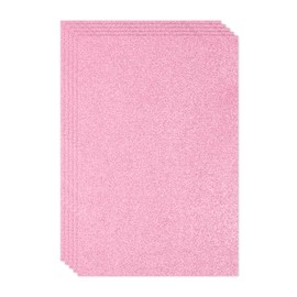 PATIKIL Pink Shiny EVA Glitter Foam Sheet 11.8 x 7.9 Inch 2mm Thick Sparkle EVA Glitter Felt for Crafts DIY Project, 5 Pcs