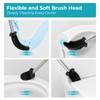 Sineng Silicone Toilet Brush and Holder Set, Stainless Steel Toilet