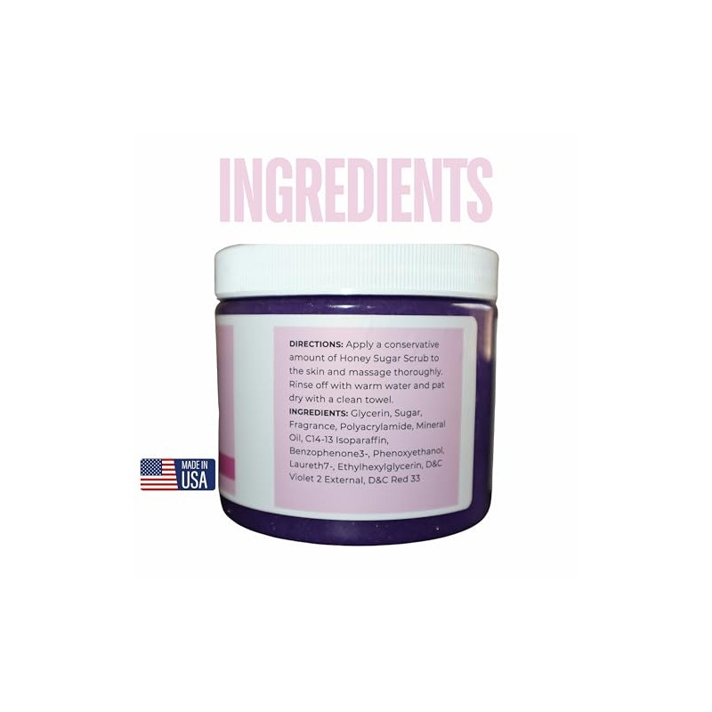 Exfoliante De Miel, Azúcar Y Lavanda Y Orquídea (16 Onzas