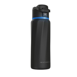 WATERH Boost Smart Water Bottle with APP - 32 oz Vacuum Insulated Stainless Steel Thermal Cup for Travel & Gym, Water Intake Tracker & Reminder, Portable Wide Mouth Water Bottle, Ideal for Gift - Color: Matte Black, Size: 24oz