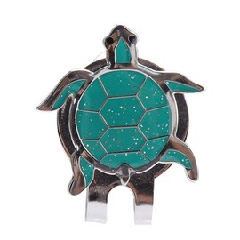 VGEBY1 Golf Ball Marker Hat Clip Golf Clip Marker Stainless Steel Rust Resistant Durable Removable Clip Turtle Random Color