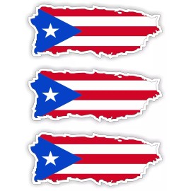 Unbranded/Generic Puerto Rico Flag Map Vinyl Hard Hat Stickers Laborer Foreman Helmet Decals Rican