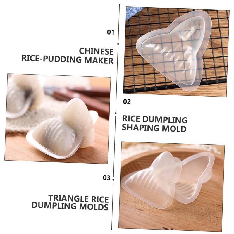 Mikinona Chinese Rice-Pudding Maker Triangle Rice Dumpling Molds Set 12