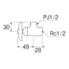 SANEI JV22A-X3-13 Stop Faucet Body, For General and Cold Areas
