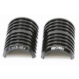 MicrOHERO Stem Spacer Φ31.8~Φ25.4/26mm Lightweight Aluminum CNC Meat Cutting Bicycle Handle Shim Adapter Sleeve (Black, Φ31.8mm-Φ25.4mm)