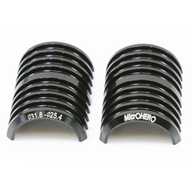 MicrOHERO Stem Spacer Φ31.8~Φ25.4/26mm Lightweight Aluminum CNC Meat Cutting Bicycle Handle Shim Adapter Sleeve (Black, Φ31.8mm-Φ25.4mm)