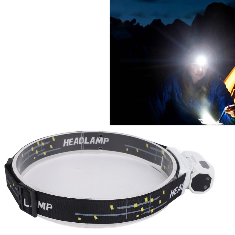Bright LED Rechargeable Headlight USB Charging Sensing Hiking Head Lamp