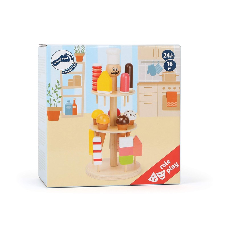 Small Foot 11488 Stand Gelati Gelato Luigi in Legno, Accessori