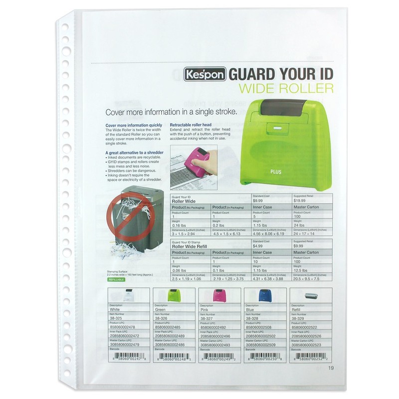  Plus A4 Clear Pockets Refill, Single Pocket, 2/4/30 Holes