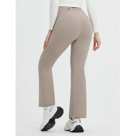 baleaf Fleece Lined Petite Leggings Women Winter Thermal Warm Flared 27" Snow Pants Cold Weather Khaki XS