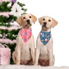 PTDECOR Christmas Dog Bandana, Reversible Holiday Xmas Dog Scarf, Multi
