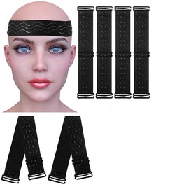 Wig Elastic Band Non-Skid Wig Grip Band Straps Adjustable, 6Pcs Wig Belts Wig Band Wig Edges Band Washable Wig Fixation Bands, Wig Elastic Band Wigs Strap Wig Strap Wig Bands Elastic Buckle Bands