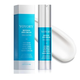 YOYORY Retinol Under Eye Cream - for Dark Circles and Puffiness, Eye Bags, Wrinkles Fine Lines Hydrates Moisturizes (0.6 Fl Oz)