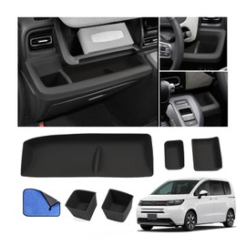 Rasya 2024 New Honda Freed GT1 GT2 GT3 GT4 GT5 GT6 GT7 GT8 Front Passenger Side Interior Rubber Mat Driver & Passenger Cup Holder Interior Rubber Mat Non-slip Mat Scratch Prevention Noise Reduction