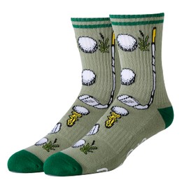 JYinstyle Unisex Novelty If You Can Read This Saying Athletic Crew Socks, Cool Funny Cotton Dress Socks Gift for Men & Women, Kiss My Putt, Small-Medium