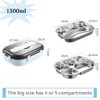 amropi Bento Box Stainless Steel Lunch Containers 2/3/4/5 Compartment Food