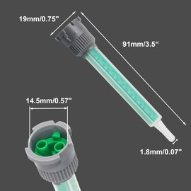 Litoexpe 20 Pcs Epoxy Mixing Nozzle 50ml (1:1 & 2:1 Ratio), Adhesive Mixing Nozzle Tip Epoxy Nozzles for Resin Adhesive Cartridges DIY Enthusiasts