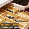 SpaceAid Bamboo Utensil Drawer Organizer with Labels, Kitchen Silverware Expandable