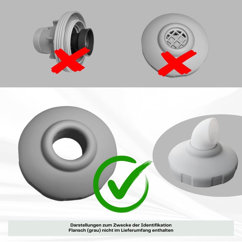 edaltec Pool Nozzle Inlet Nozzle 360° Rotatable Angled Suitable for