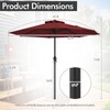 Tangkula 8.5 FT Outdoor Patio Umbrella, Modern Table Umbrella with