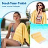 BonGu Turkish Beach Towel,180x90cm Oversized Turkish Cotton with Travel Bag