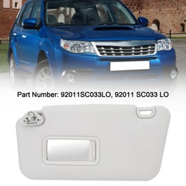 2009-2013 Left Driver Side Sun Visor Gray Interior Sunshade Visor with Mirror