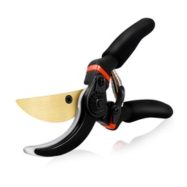 Titanium Bypass Pruning Shears, Rust-Resistant Coated Hand Pruners with Ergonomic Handles, Heavy Duty Garden Hedge Clippers Tools for Bonsai Scissors & Loppers