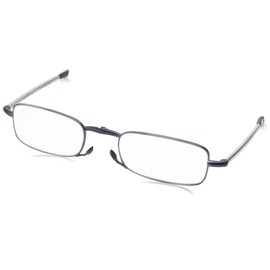 Foster Grant Gideon Rectangular Reading Glasses, Blue/Transparent, 50 mm, 2.00