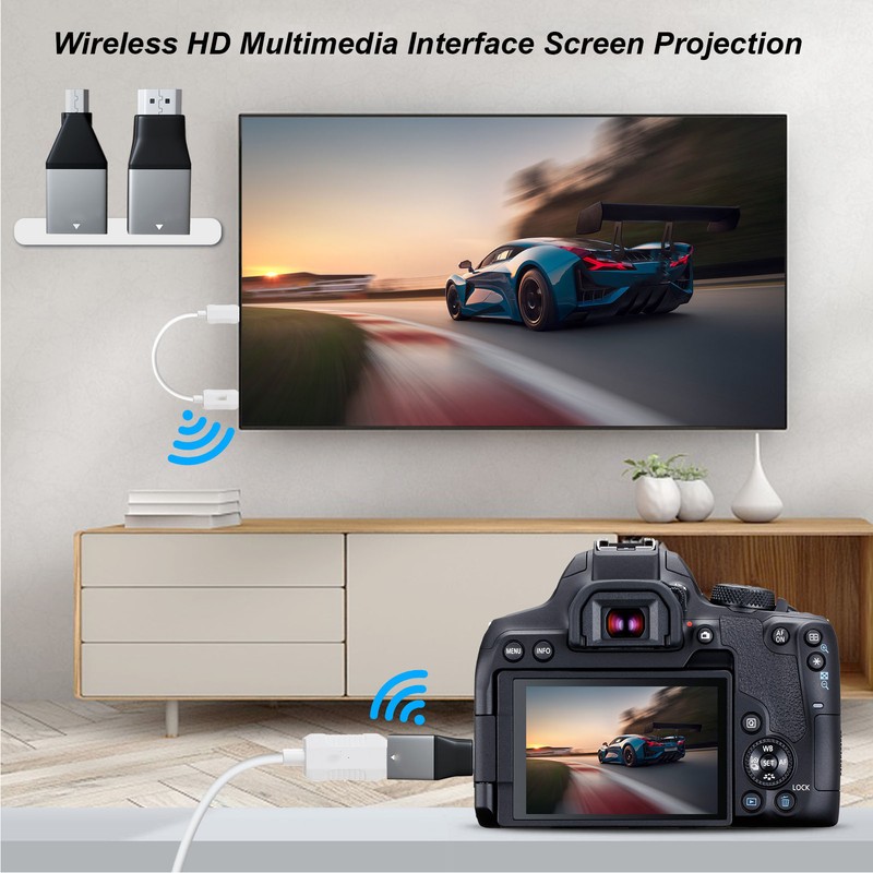 Wireless HD Multimedia Interface Mirror Transmitter Receiver Adapter Cable Dongle