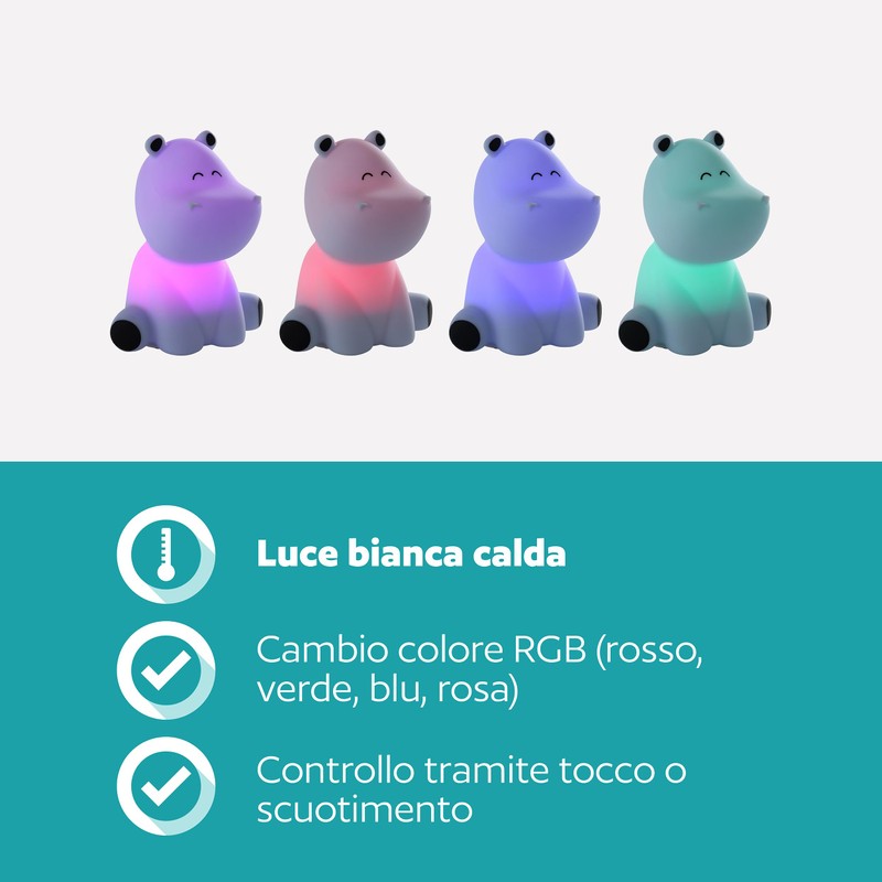 Eglo Lampada da notte a LED Castellino, luce notturna comodino