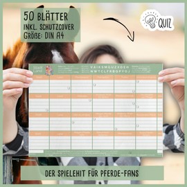 City Land Horse by snaPmee - Guessing Game for Riders - Family Game + Party Game Girls & Boys from 10 Years - 50 Sheets DIN A4