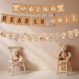 We Can Bearly Wait Banner Garland for We Can Bearly Wait Bear Baby Shower Decorations