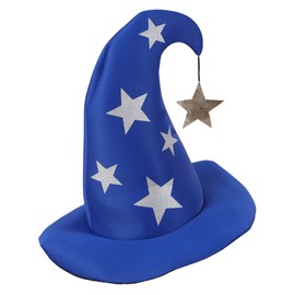 Cappello da mago blu con stelle