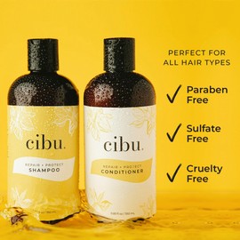CIBU Repair + Protect Conditioner for Women, 11.83oz - Repair Conditioner for Damaged Hair - Protects from Breakage and Leaves Hair Soft and Smooth - Gentle for Daily Use - Refreshing Scent
