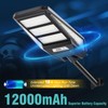 ZBLUXBZ Solar Street Lights Outdoor, 6500K LED Parking Lot Light