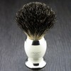 Men's Black Badger Hair Shaving Brush & & Metal Color