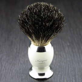 Men's Black Badger Hair Shaving Brush & & Metal Color Base. Comes in a Designer Box – Perfect for any gentleman