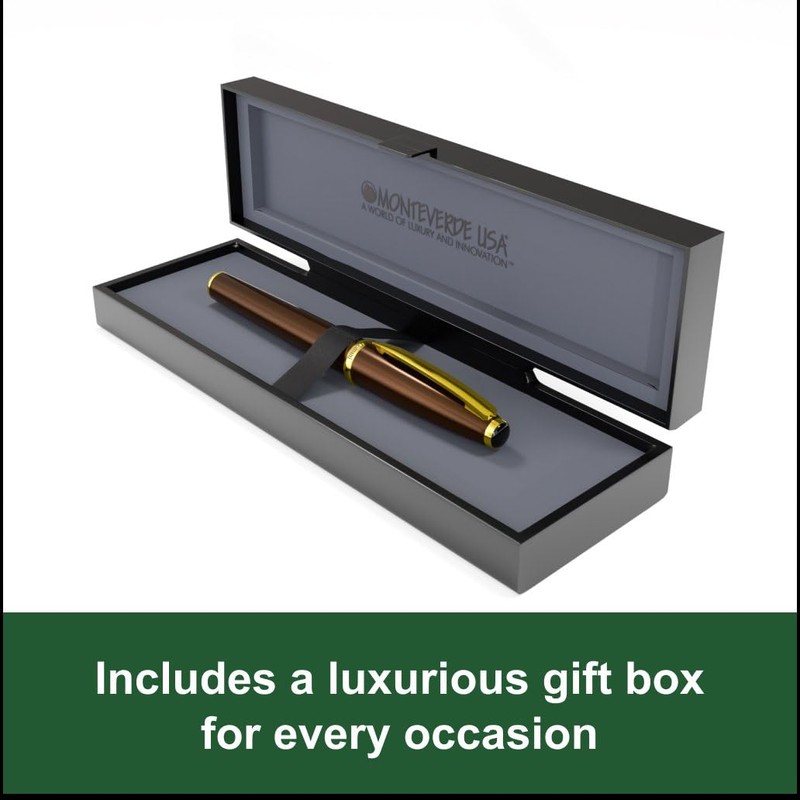 Monteverde USA Aldo Domani Rollerball Pen - Brown, Smooth Writing,