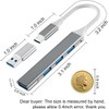 USB-C Hub, 4 Ports USB Hub USB Splitter USB C