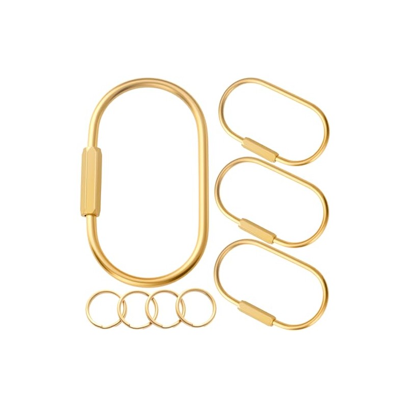 Elegant Gold Brass Key Rings - Purse Bag Charms &