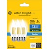 GE Ultra Bright LED Light Bulbs, 100W, Daylight Candle Lights,