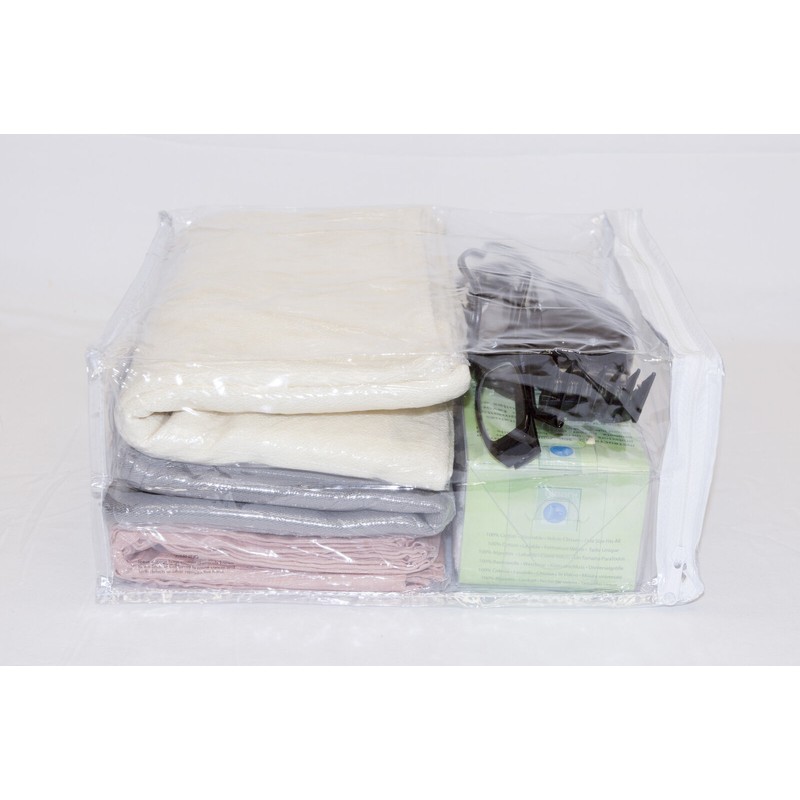 Vinylpac 10-Pack Clear Vinyl Zippered Storage Bags 9" x 11"