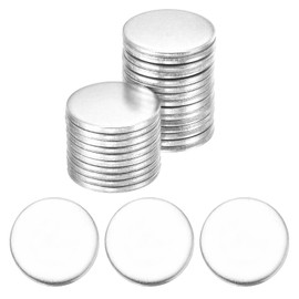 MECCANIXITY 25Pcs Stainless Steel Disc Blank Stamping Tag Engraved Stainless Steel Round Charm Pendant 1.3mm(T) 19mm/0.75" for Pendant Bracelet Necklace Jewelry Making Earring