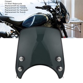 Fydun Parabrisas de la Motocicleta, Parabrisas Retro Moto PC Deflector de Viento Universal para 5-7in Faro Parte Moto