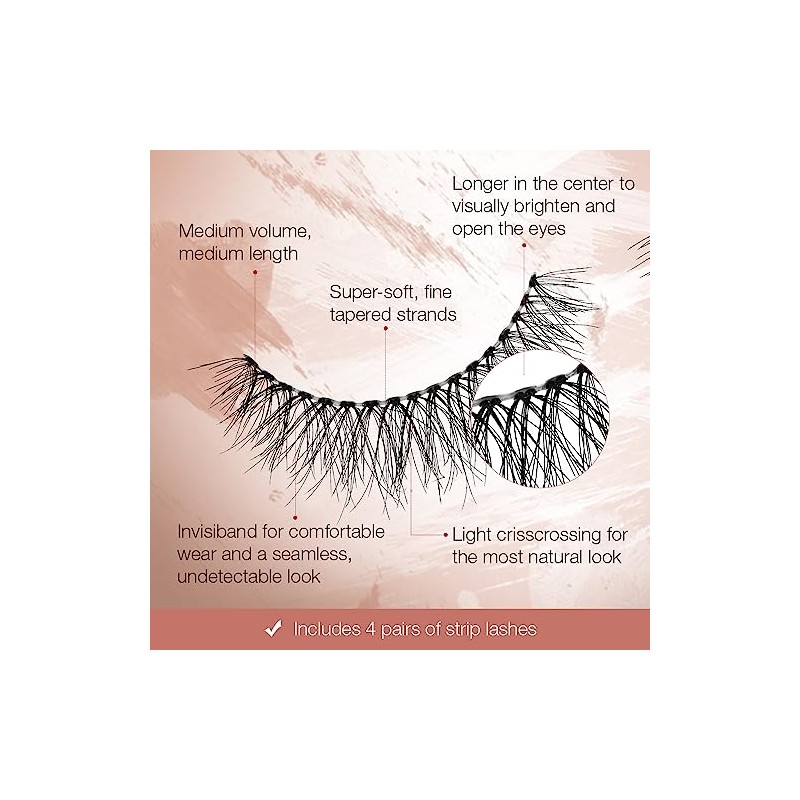 Ardell Strip Lashes Naked Lashes #421, 4 Pairs x 1-Pack