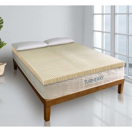 7 Zone Green Natural Organic Latex Mattress Topper Twin XL Size - 2 inch - Soft Plush Pillow Top - GOLS Certified Latex Foam Bed Pad for Side Sleepers Zonal Support Durable and Breathable