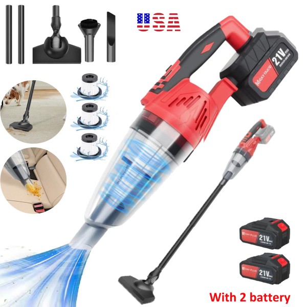 Unbranded Cordless Vacuum with 2 Battery Rechargeabl 3-in-1 Handheld Electric