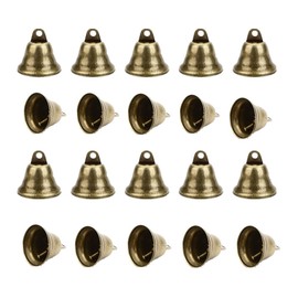 Vintage Bronze Jingle Bells 20 Pcs Christmas Craft Bells Mini Hanging Bells for Wind Chimes Dog Doorbell Making Xmas Crafts Supplies Vintage Brass Color